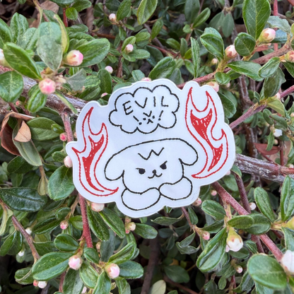 Evil Pixel Doggie Sticker