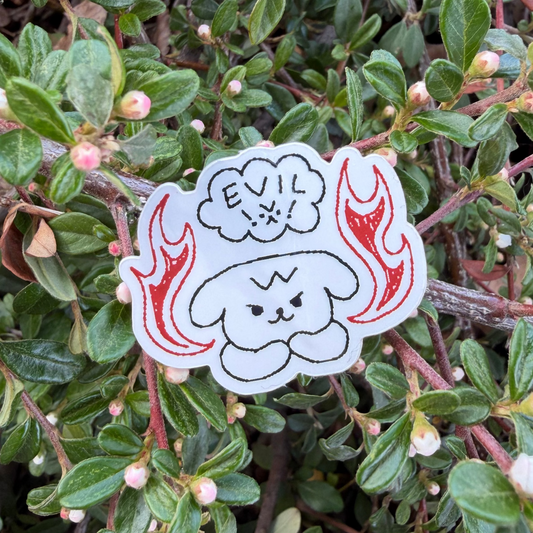 Evil Pixel Doggie Sticker